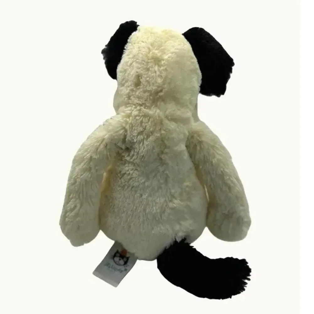 Jellycat‎ Bashful Black & Cream Puppy Dog Lovey medium